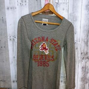 3 for $10 Arizona state sun devils ASU VS PINK long sleeve waffle knit shirt